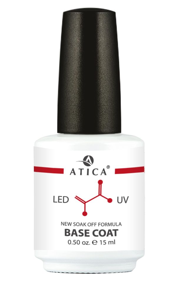 Atica Rubber Base Coat Gel Clear (soak off) 15ml [83140]