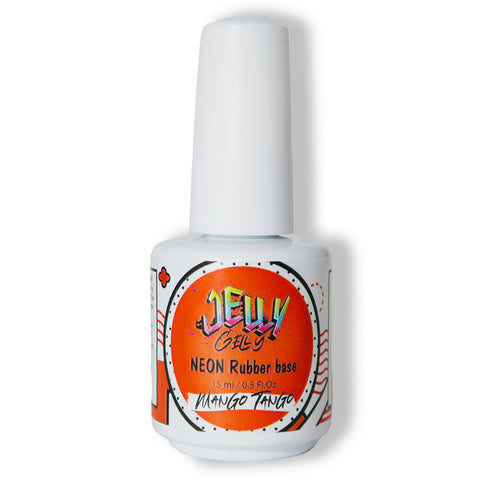 Jelly Gelly Neon Rubber base coat – Mango Tango 15ml