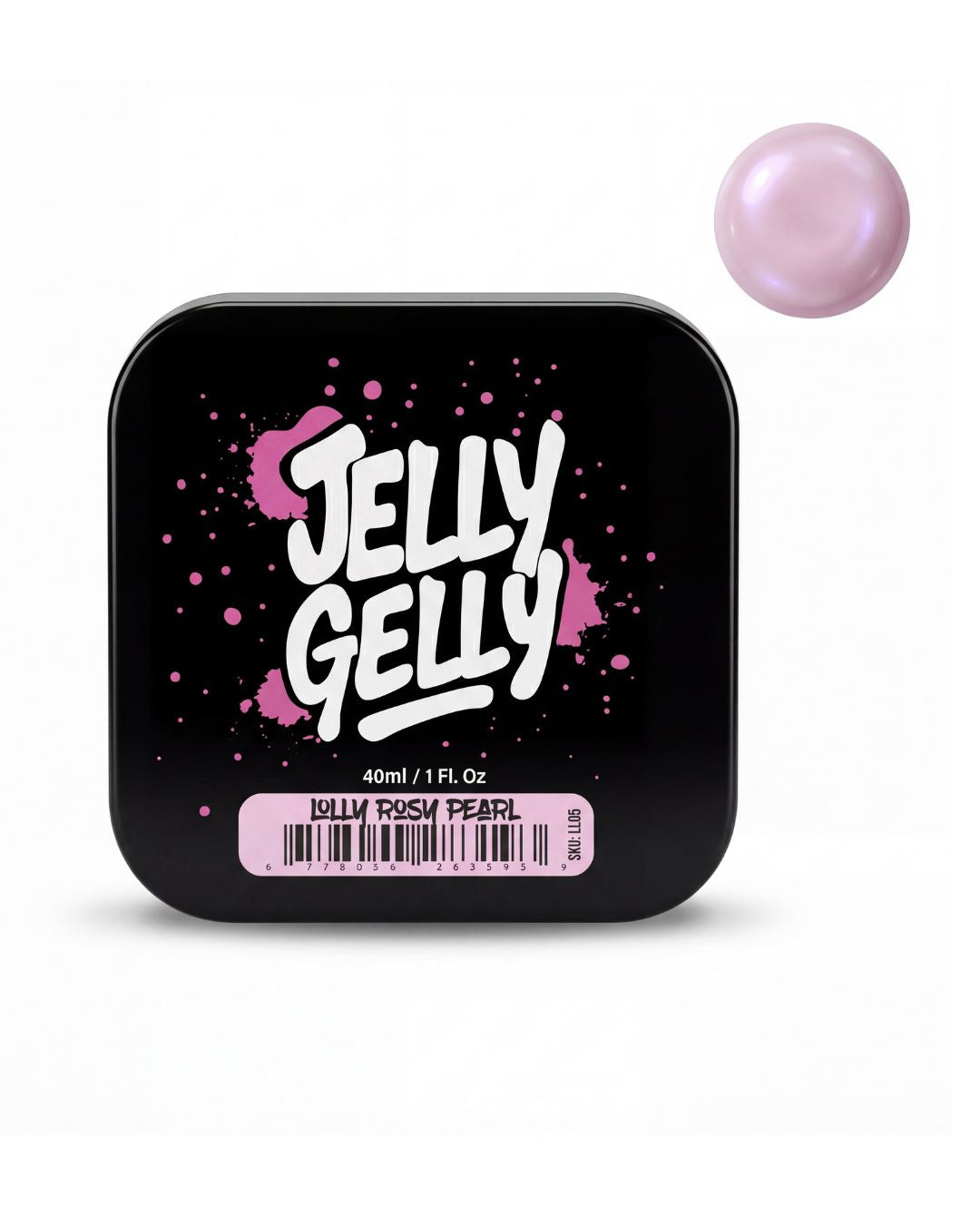 Jelly Gelly Lolly Rosy Pearl Self-Leveling Gel – 40ml (HEMA-Free, Vegan) [LL05]