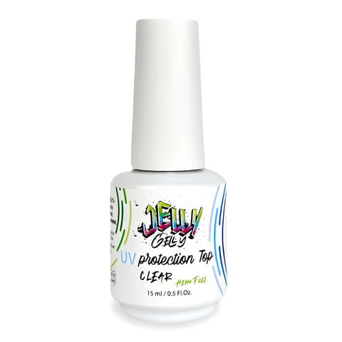 Jelly Gelly Top Coat with UV Protection (NEW FORMULA! HEMA/TPO FREE) 15ml [TC01]